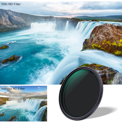 K&F Concept 72mm VND ND2-ND32 (1-5 Stop) Variable ND Filter NO X Spot Nanotec Ultra-Slim Weather-Sealed KF01.1803V1 - 12